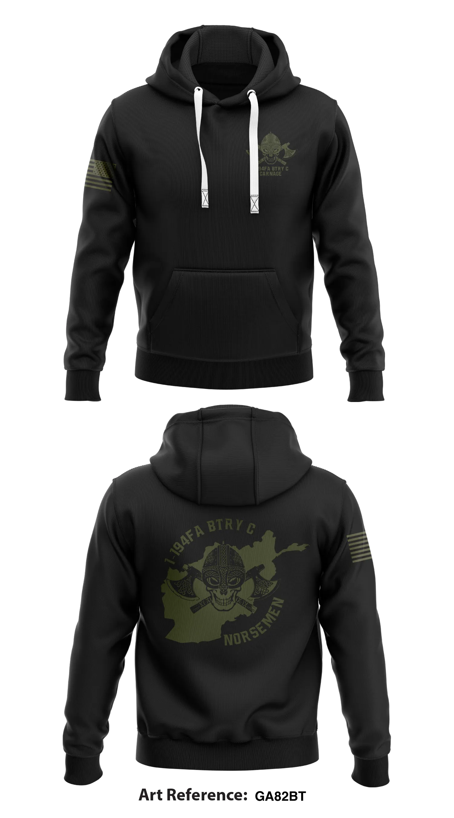 1-194FA BTRY C CARNAGE  Store 1  Core Men's Hooded Performance Sweatshirt - ga82BT