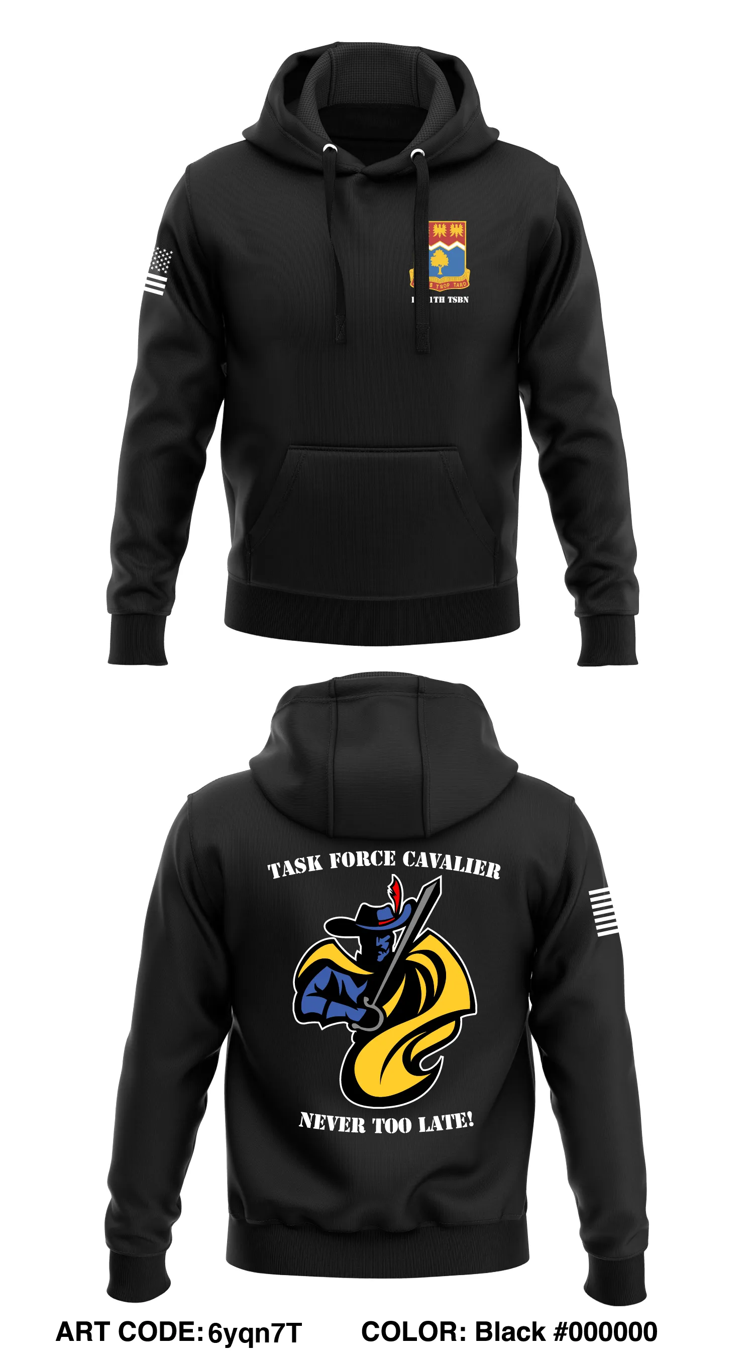 1-311TH TSBN TASK FORCE CAVALIER  Core Men's Hooded Performance Sweatshirt - 6yqn7T