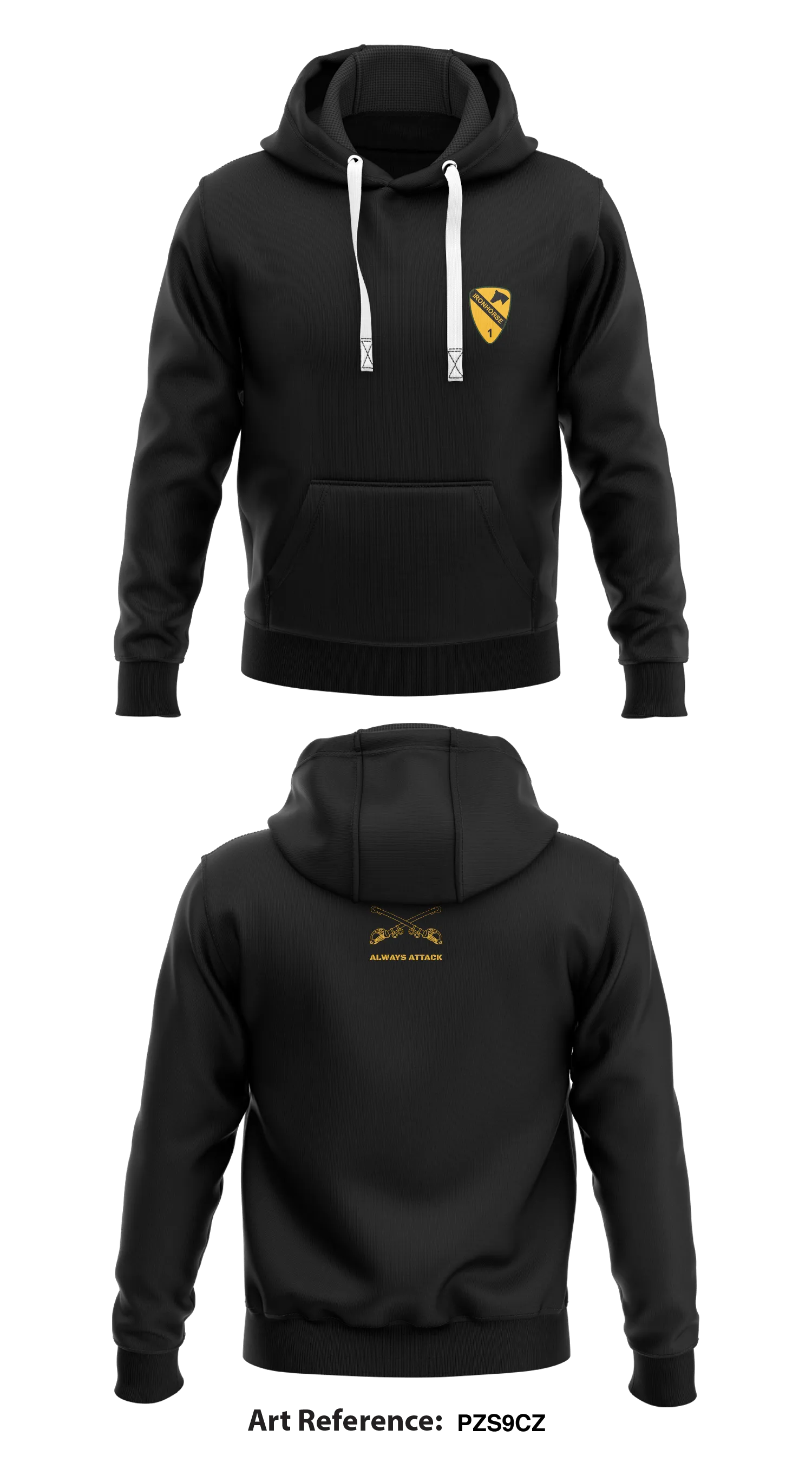 1ABCT, 1st Cavalry Division “IRONHORSE” Core Men's Hooded Performance Sweatshirt - PZs9Cz