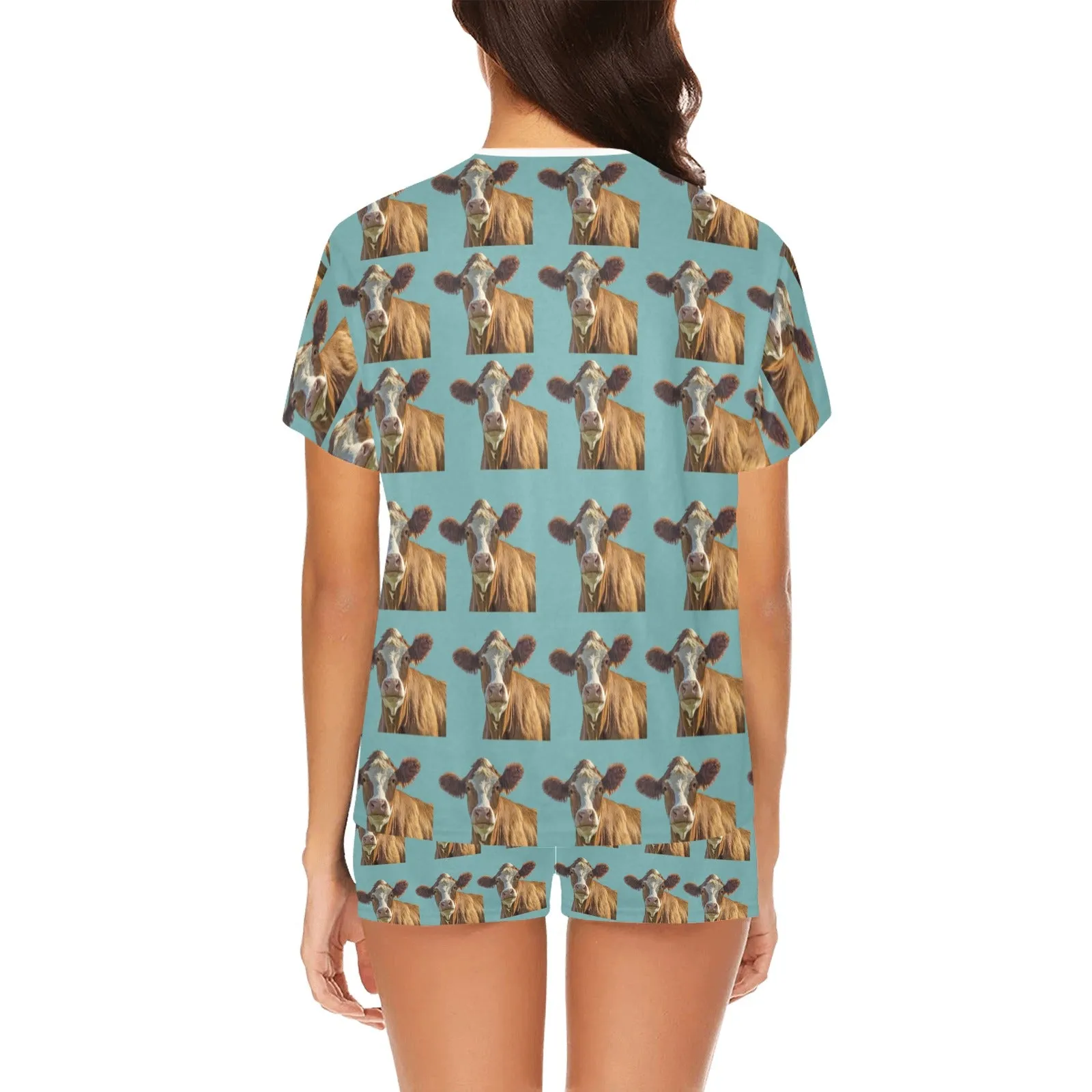 2 Piece Cow PJ Set