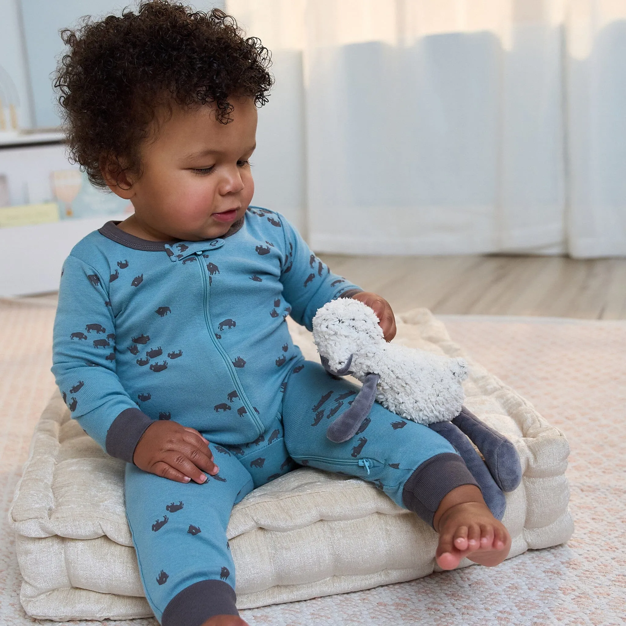3-Pack Baby & Toddler Boys Buffalo Snug Fit Footless Pajamas