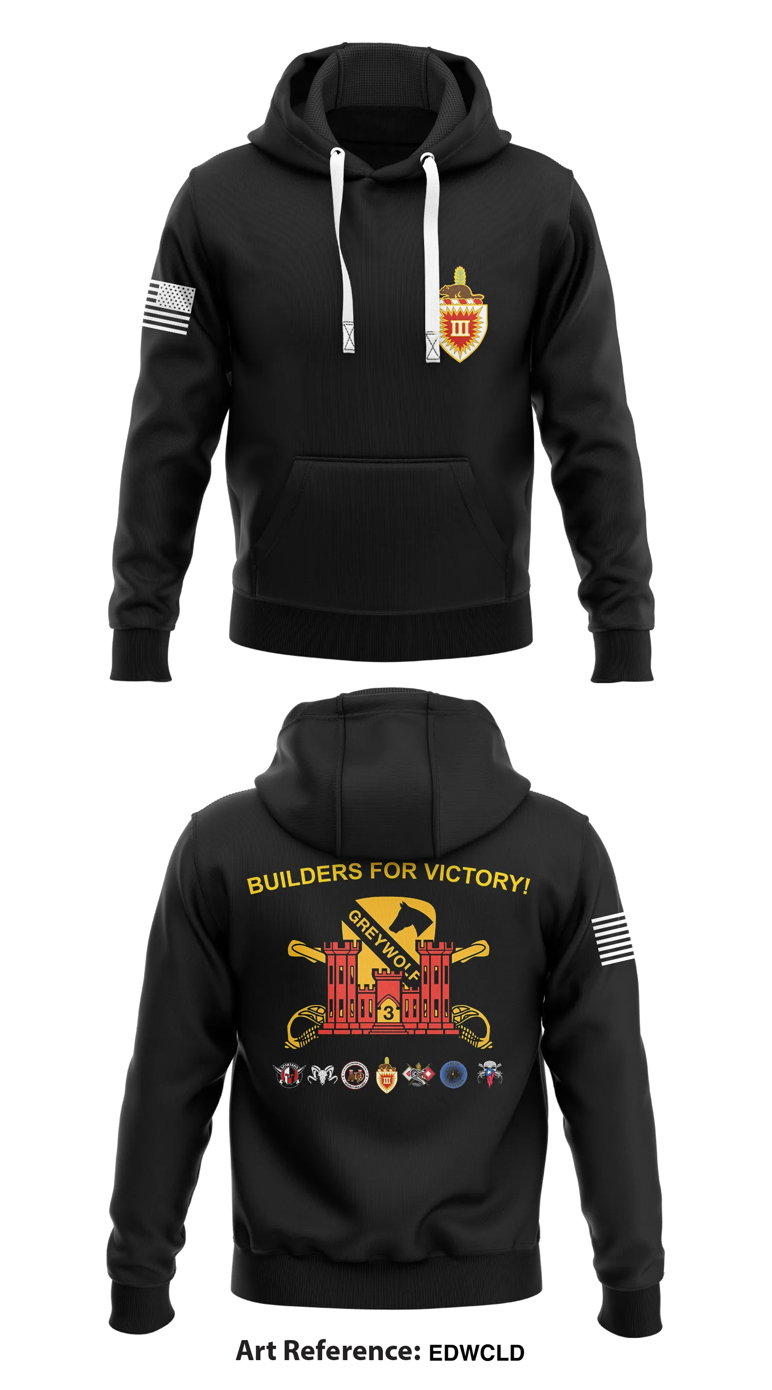 3rd Brigade Engineer Battalion Store 1  Core Men's Hooded Performance Sweatshirt - EDWCLD