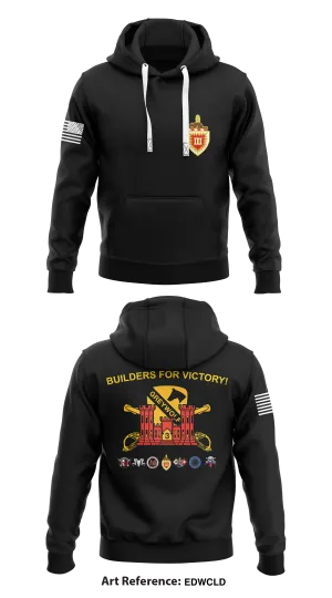 3rd Brigade Engineer Battalion Store 1  Core Men's Hooded Performance Sweatshirt - EDWCLD