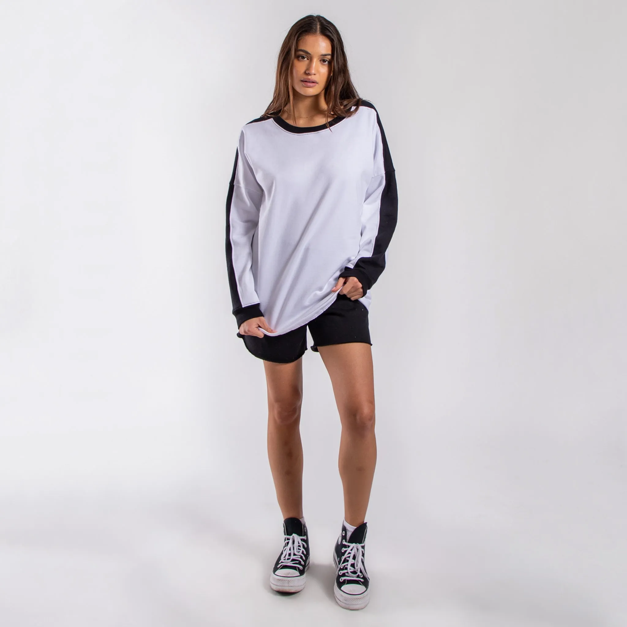 6022 - Women's Panel Crewneck Sweatshirt