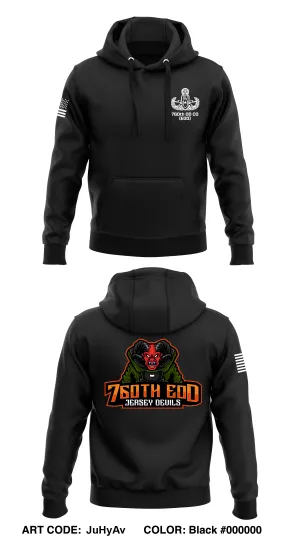 76TH EOD  Core Men's Hooded Performance Sweatshirt - JuHyAv