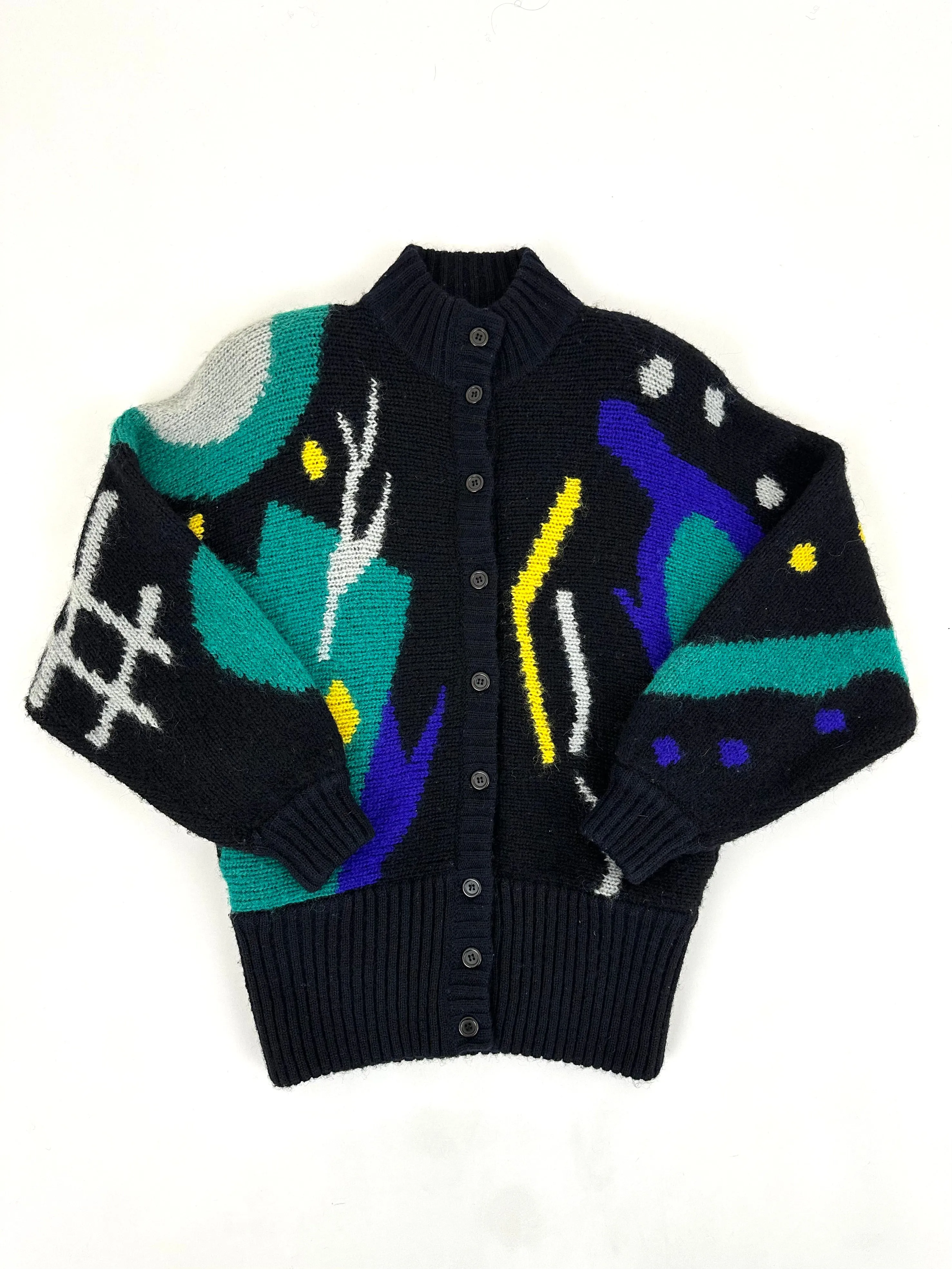 80s Mohair Intarsia Cardigan