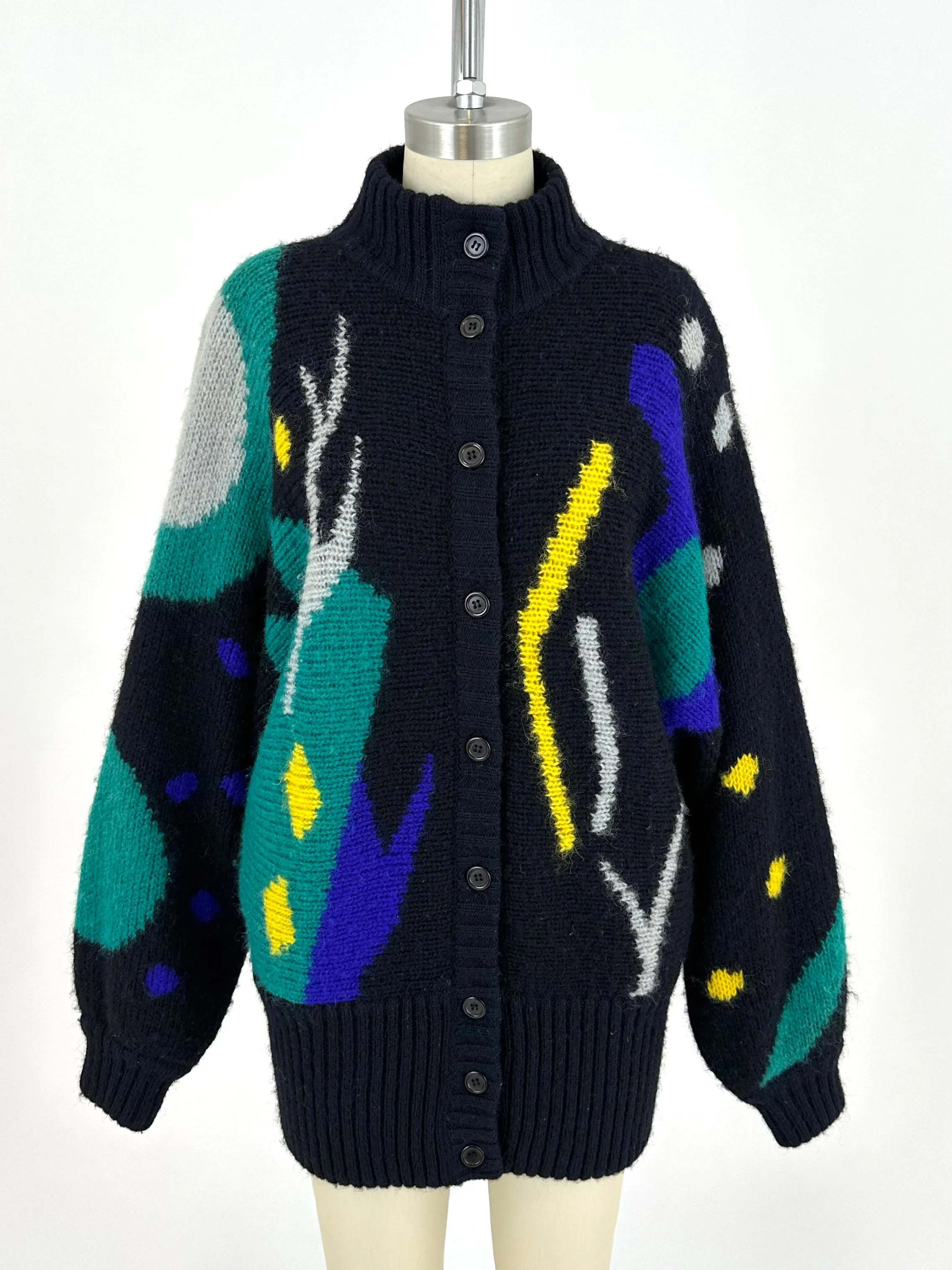 80s Mohair Intarsia Cardigan