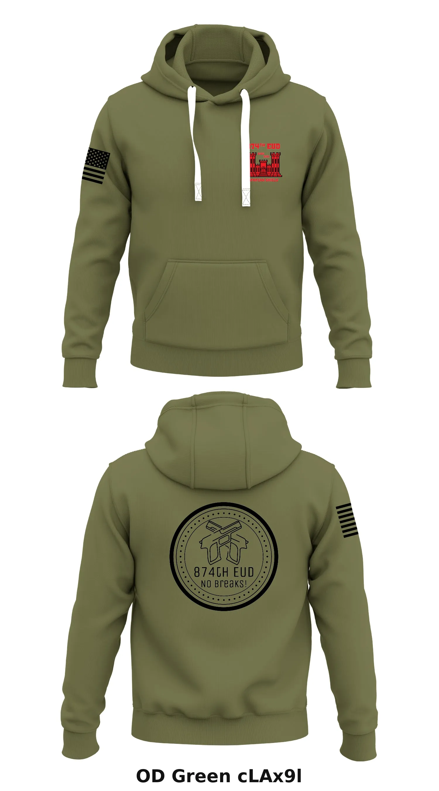 874th EUD Store 1  Core Men's Hooded Performance Sweatshirt - cLAx9l