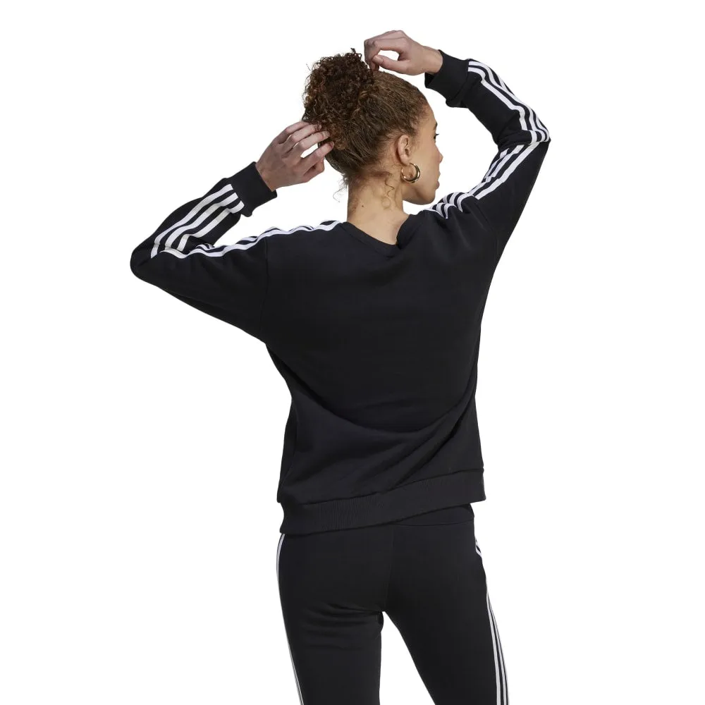 Adidas Womens 3-Stripes Fleece Sweatshirt