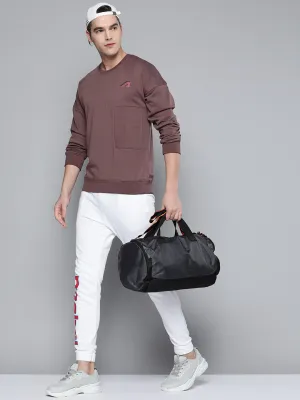 Alcis Men Mauve Solid Sweatshirt