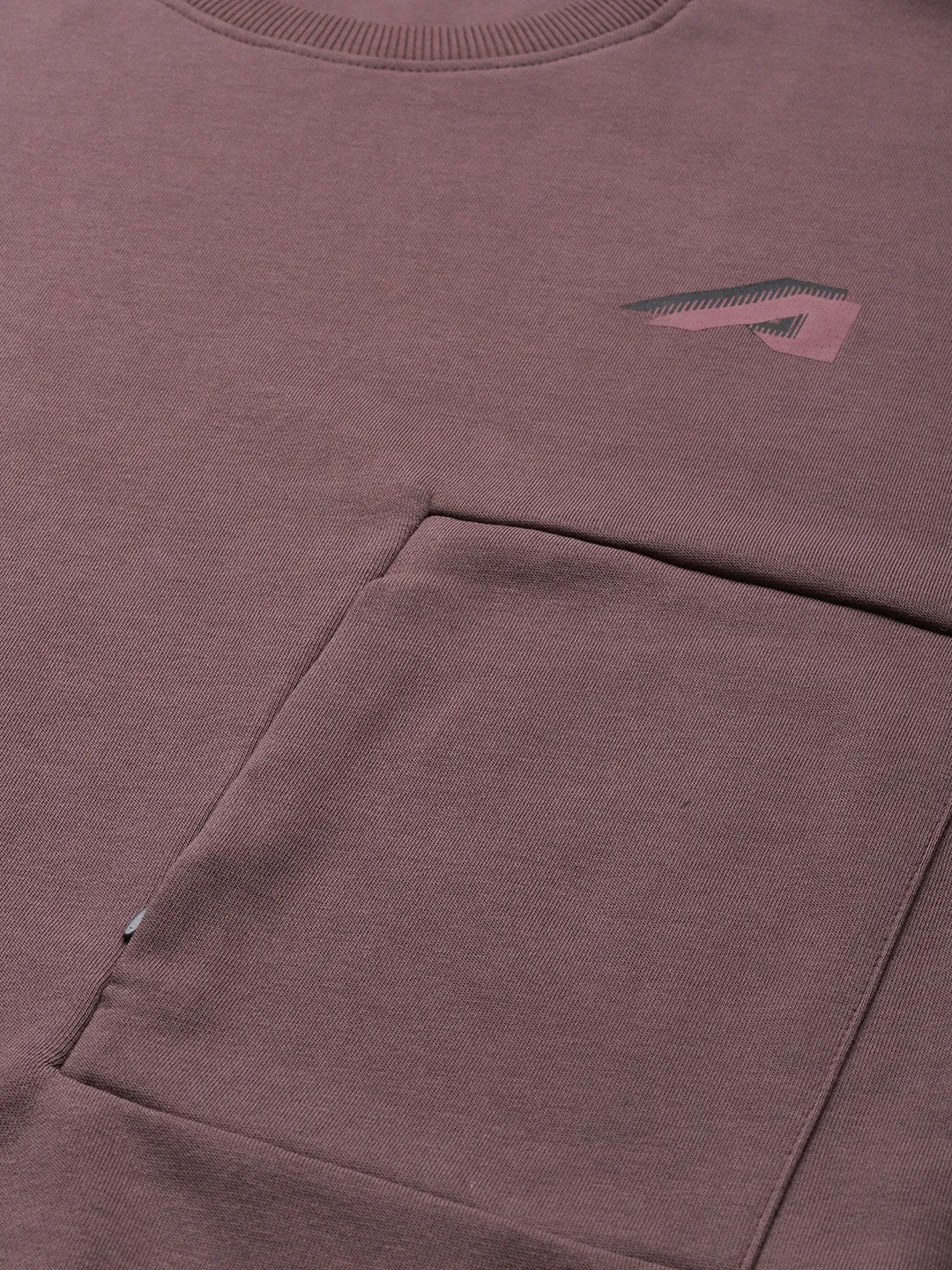 Alcis Men Mauve Solid Sweatshirt