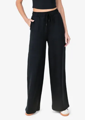 All-Around Lounge Wide Leg Trouser Short length Black