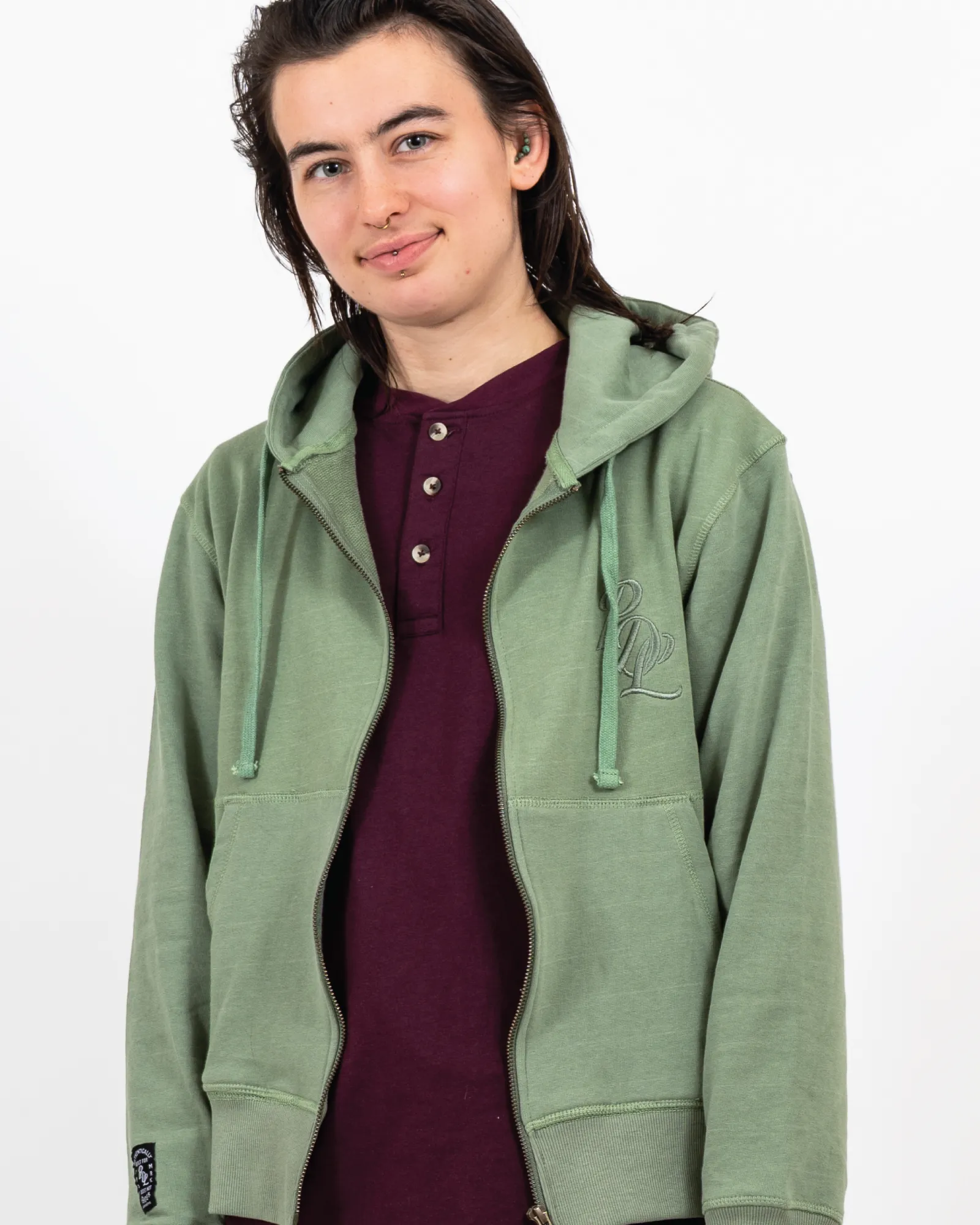 Alpha Olive Script Hoodie