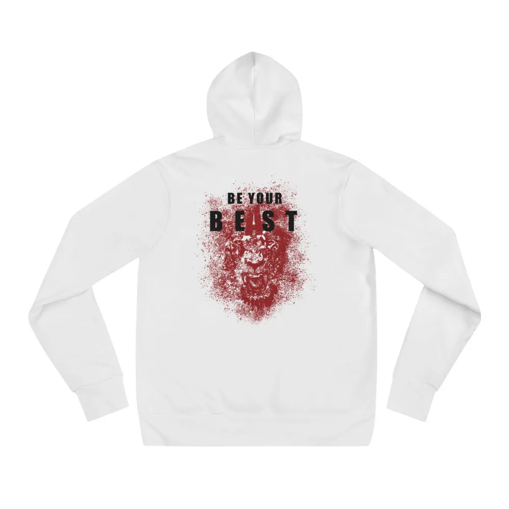 And Still Champion on front, Be Your Beast on back women's pull-over hoodie