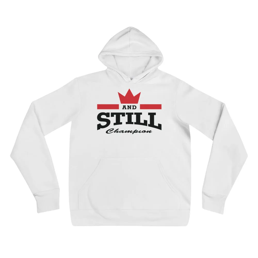 And Still Champion on front, Be Your Beast on back women's pull-over hoodie