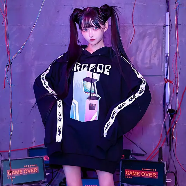 Arcade Game Sleeve Line Hoodie