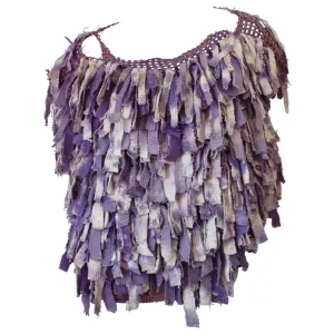 Avant Garde 1980s Purple Fringe Top