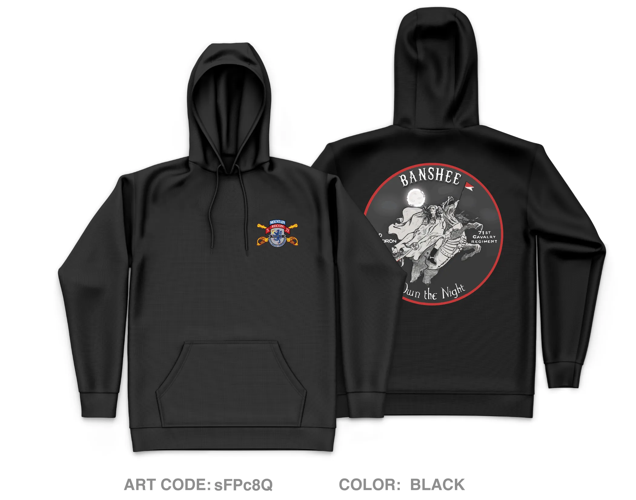 B TRP, 3-71 CAV, 1BCT Store 1 Core Men's Hooded Performance Sweatshirt - sFPc8Q