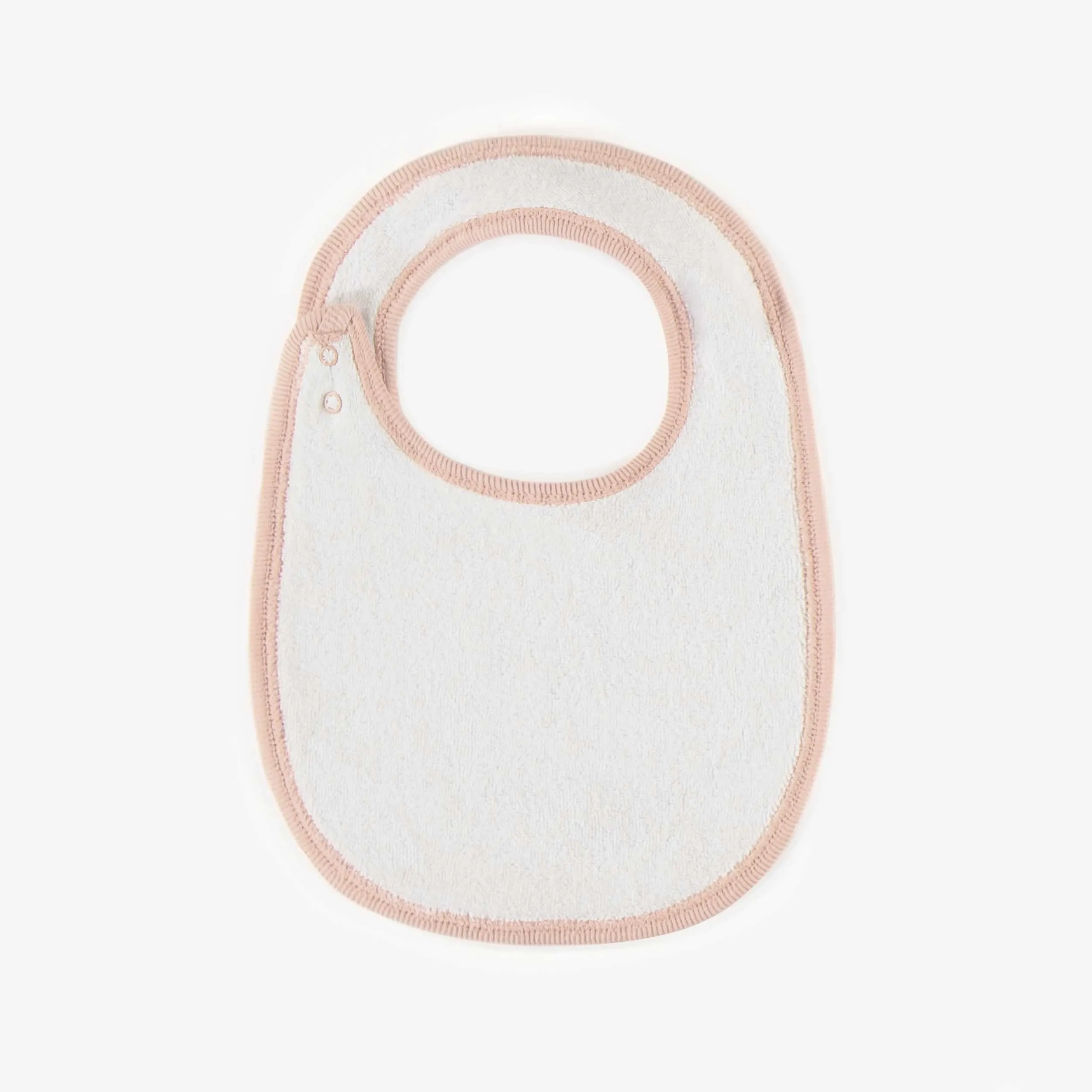 Bavoir rose à motifs de papayes en coton biologique, naissance || Papayas patterned pink bib in organic cotton, newborn