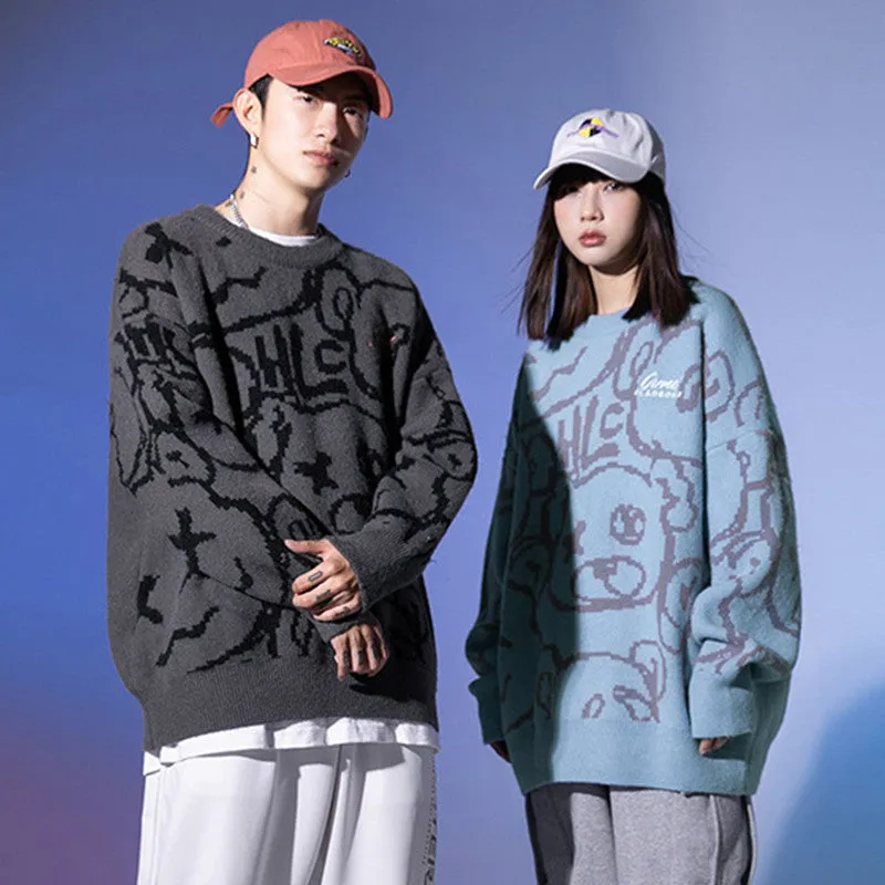 BEAR JACQUARD COUPLE SWEATER UB3441