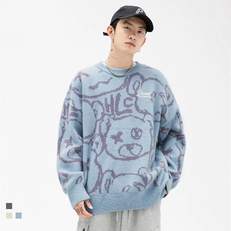 BEAR JACQUARD COUPLE SWEATER UB3441