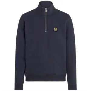 BELSTAFF COTTON FLEECE QUARTER ZIP SWEATSHIRT
