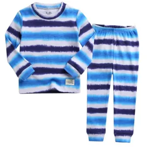 Blue Tie Dye Stripe Pajama