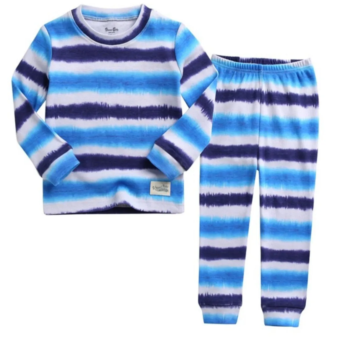Blue Tie Dye Stripe Pajama