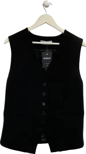 BOA Black Oversized Waistcoat UK XS