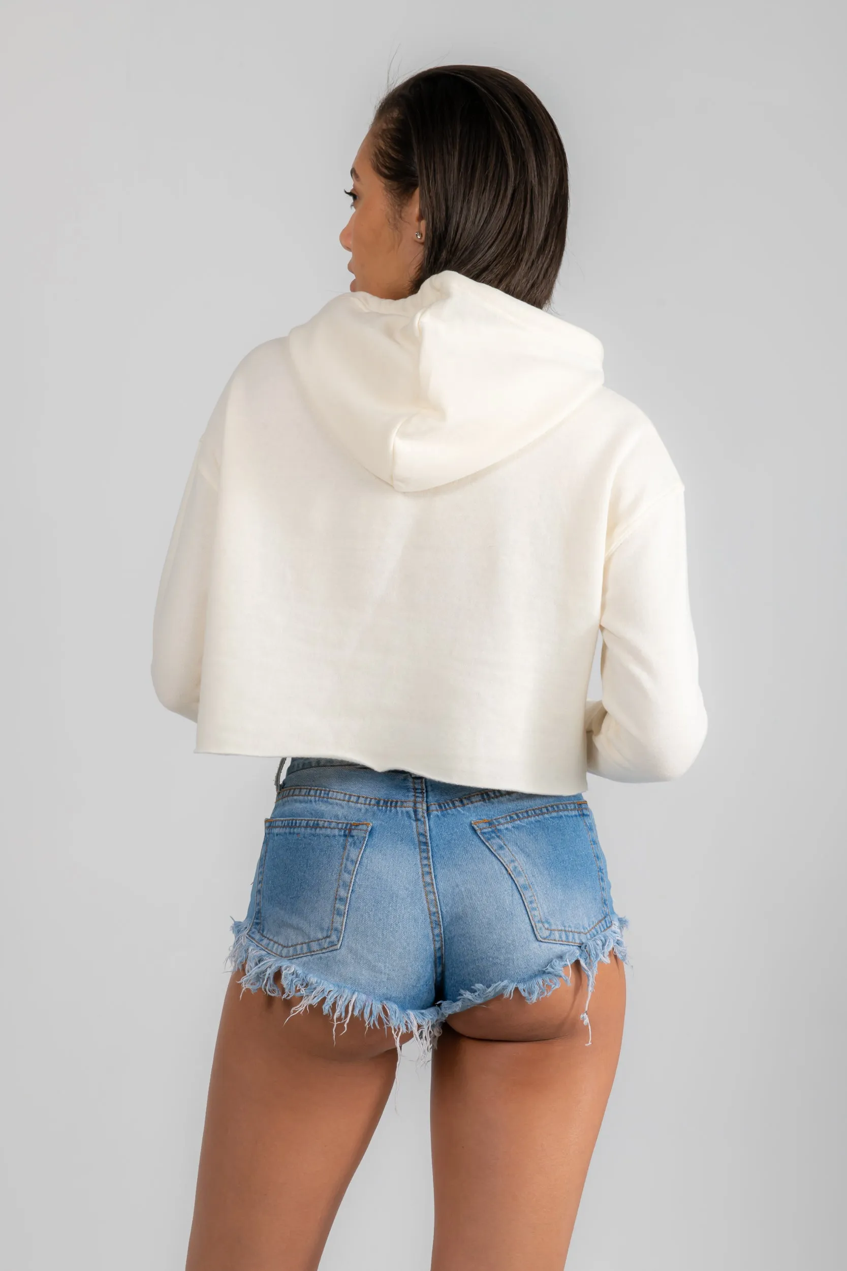 Bone Cropped Hoodie