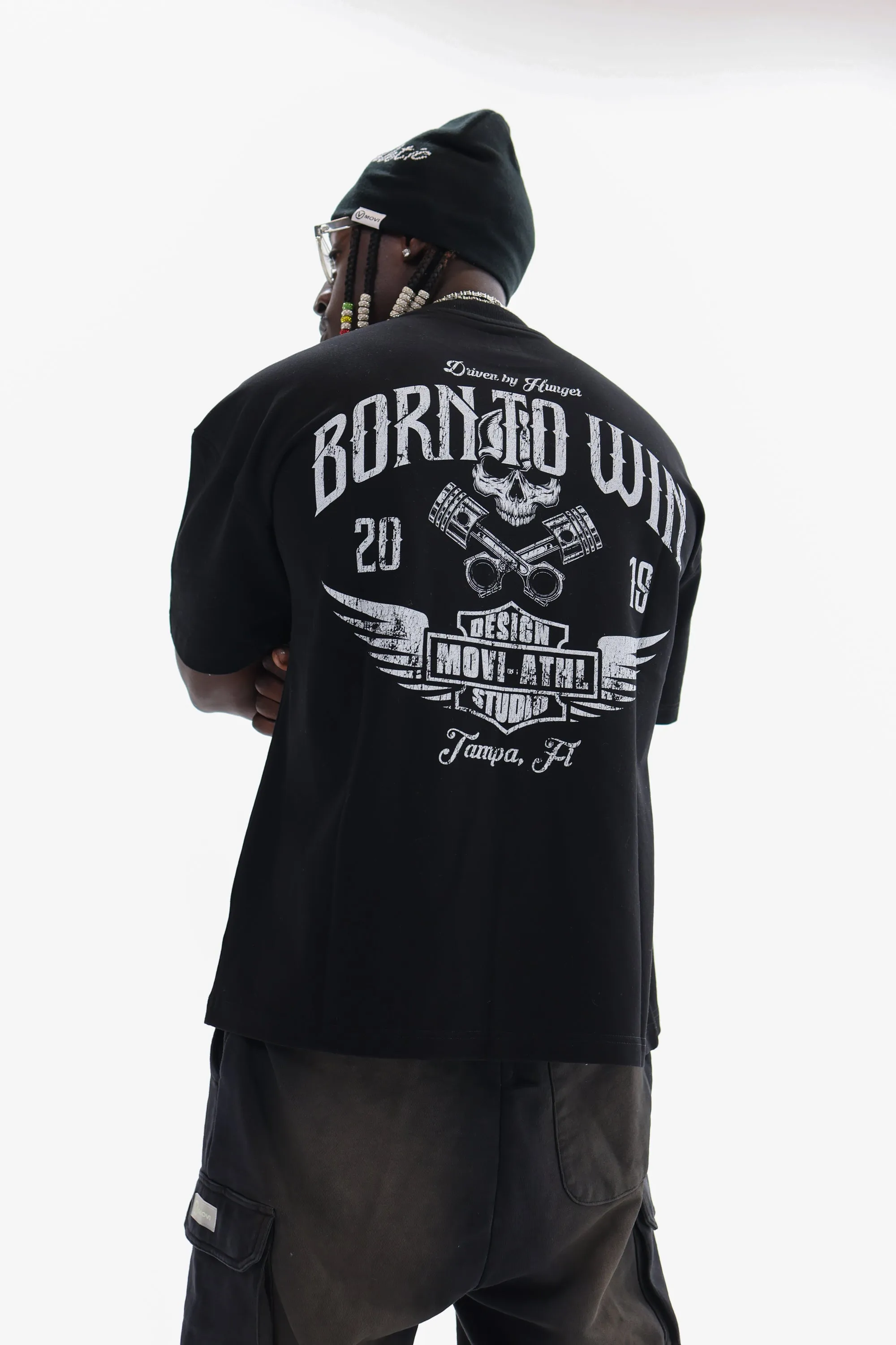 BORN TO WIN T-SHIRT - BLACK