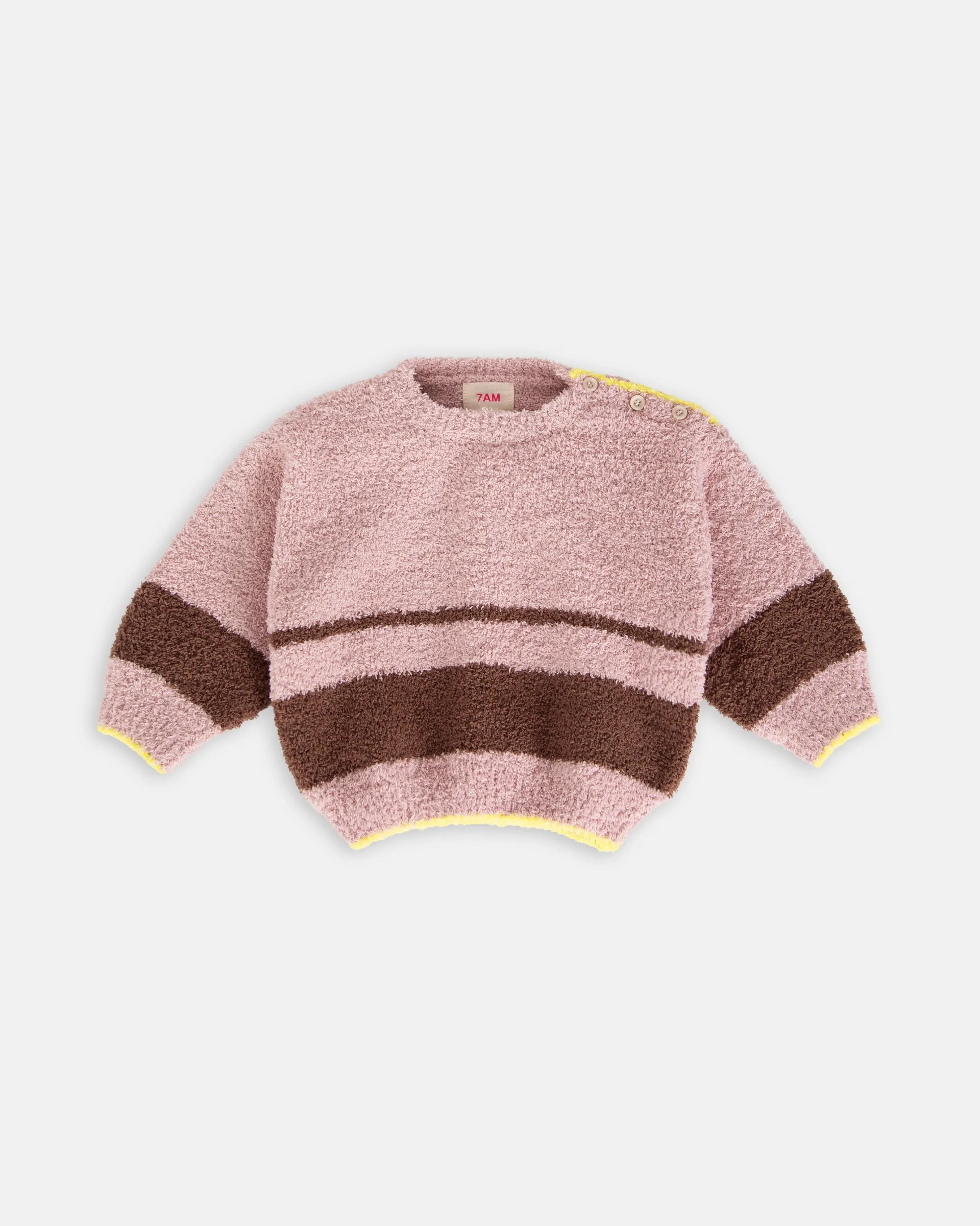 Boxy Striped Sweater - Fuzzy