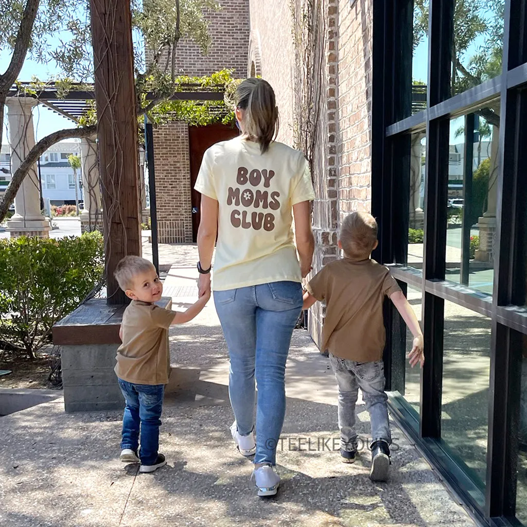 Boy Moms Club & Mama's Boy Matching T-shirts, Retro Mama T-shirt, Mather Son Shirt, Retro Toddler Boy T-shirt, Boy Mom T-shirt, Baby Tee