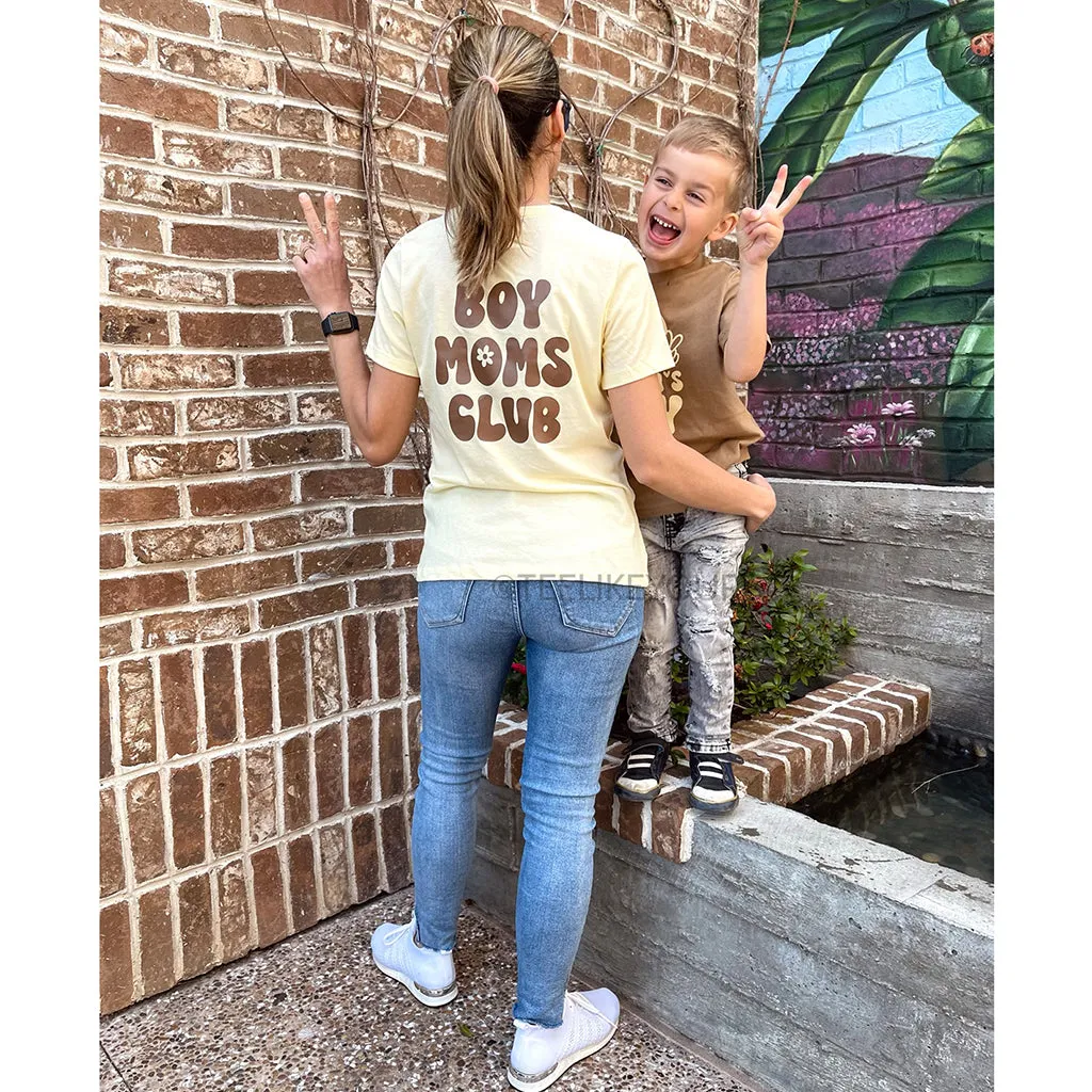 Boy Moms Club & Mama's Boy Matching T-shirts, Retro Mama T-shirt, Mather Son Shirt, Retro Toddler Boy T-shirt, Boy Mom T-shirt, Baby Tee