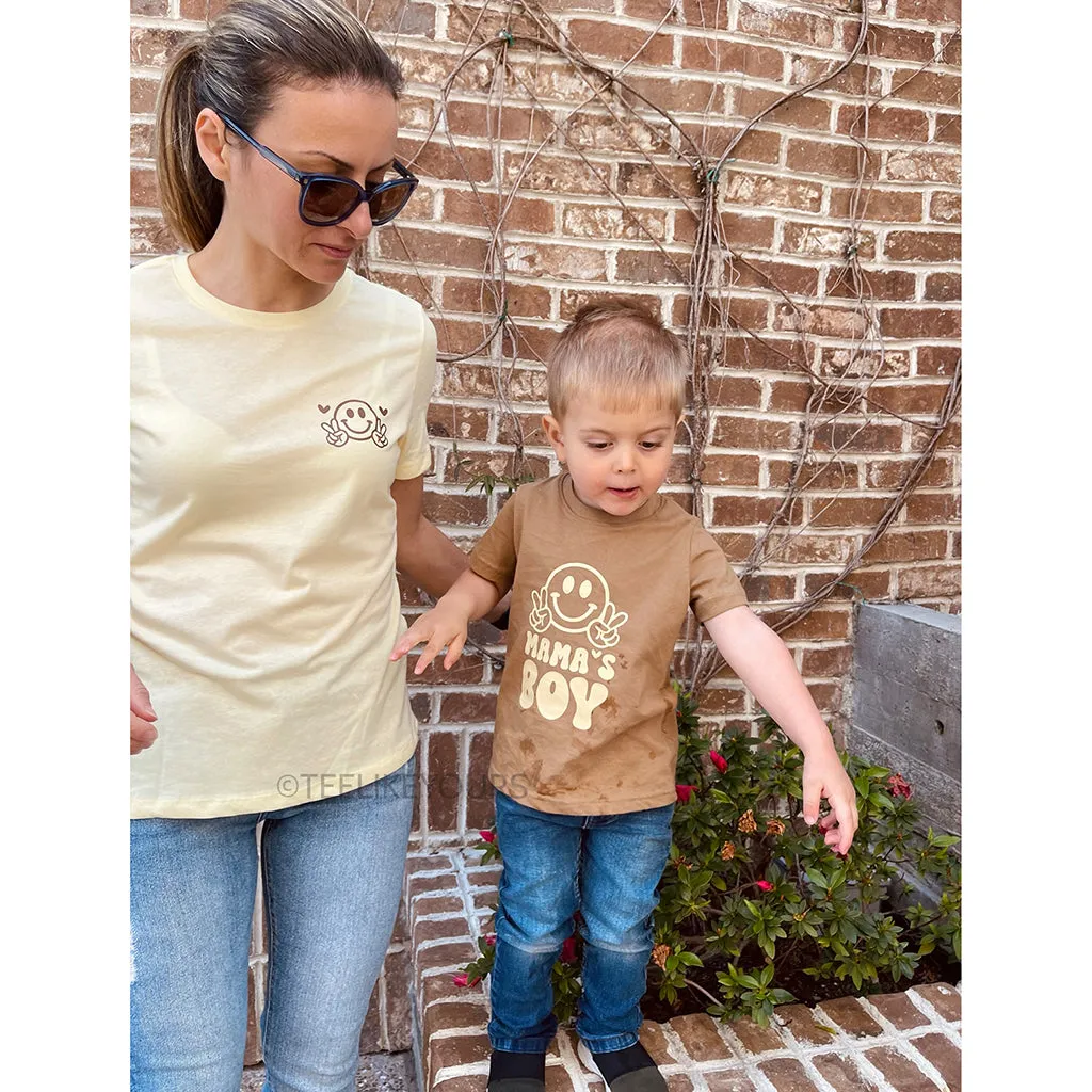 Boy Moms Club & Mama's Boy Matching T-shirts, Retro Mama T-shirt, Mather Son Shirt, Retro Toddler Boy T-shirt, Boy Mom T-shirt, Baby Tee
