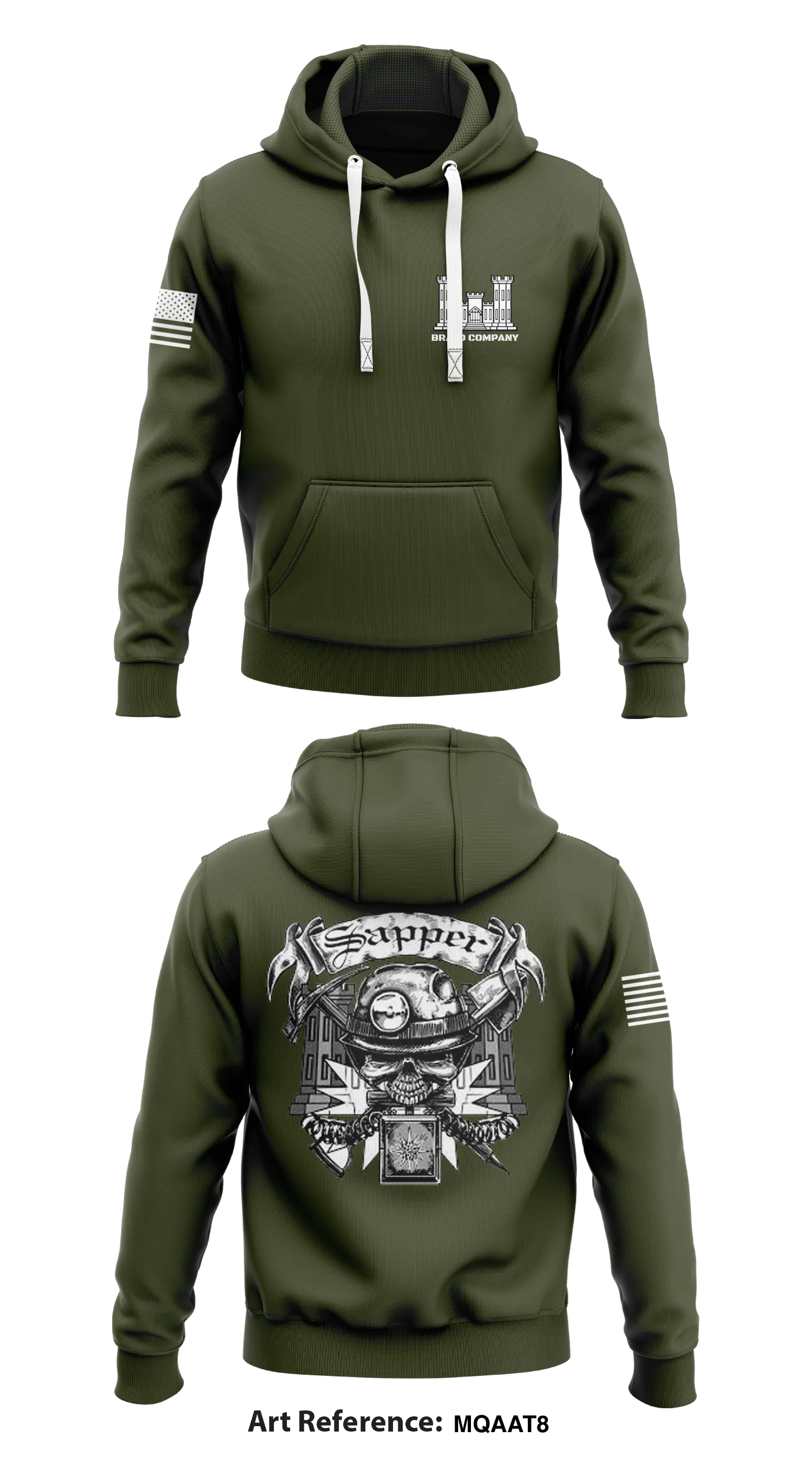 Bravo Company1  Core Men's Hooded Performance Sweatshirt - MQaAT8