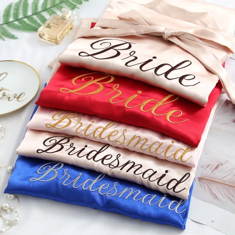 Bridesmaid Wedding Party Robes Girlfriends Bathrobes Sexy Pajamas