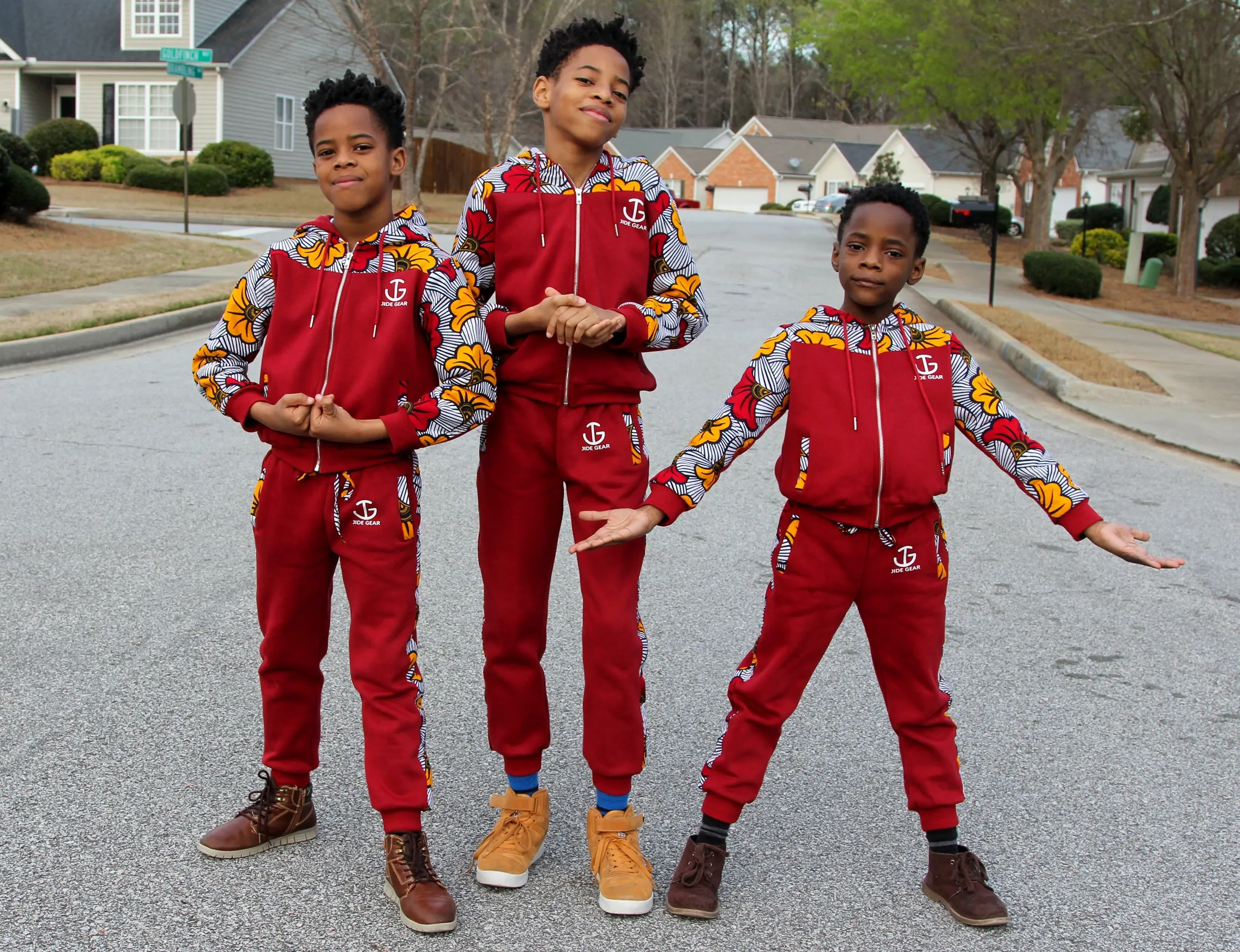 Burgundy Yellowfan Kid's Jogger Pant