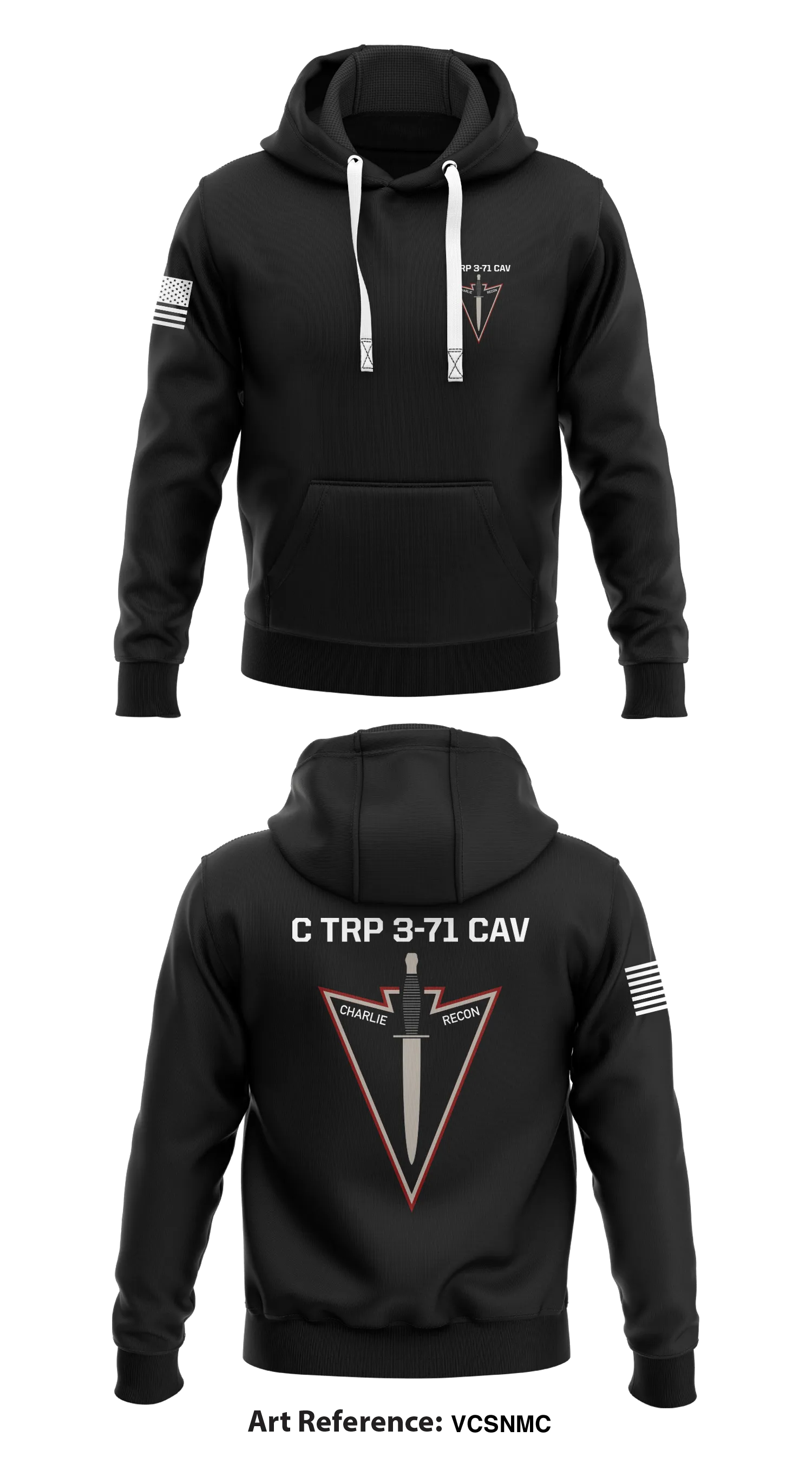 C TRP 3-71 CAV Store 1  Core Men's Hooded Performance Sweatshirt - VCsNMC