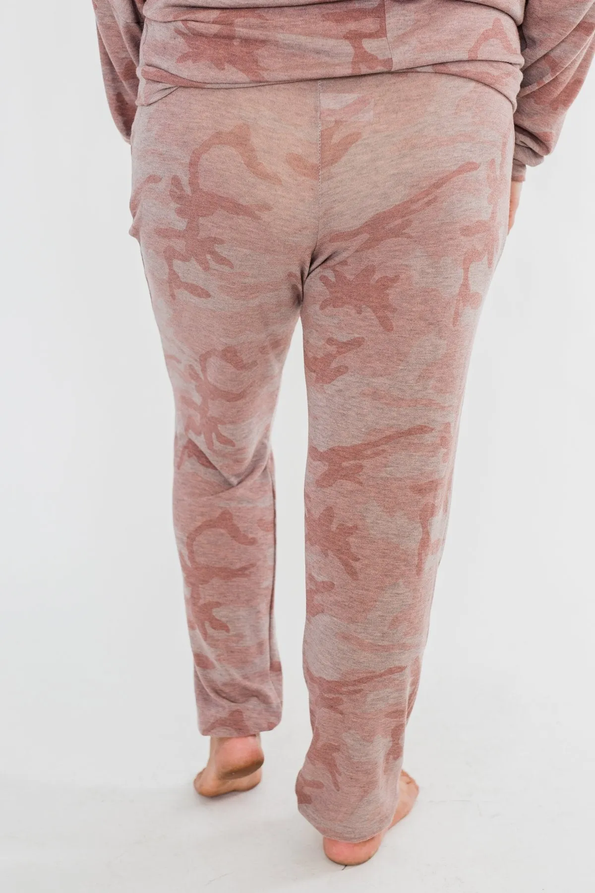 Camo Lounge Joggers- Pink & Grey