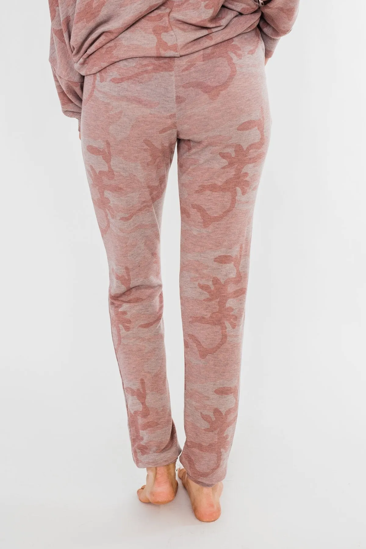 Camo Lounge Joggers- Pink & Grey