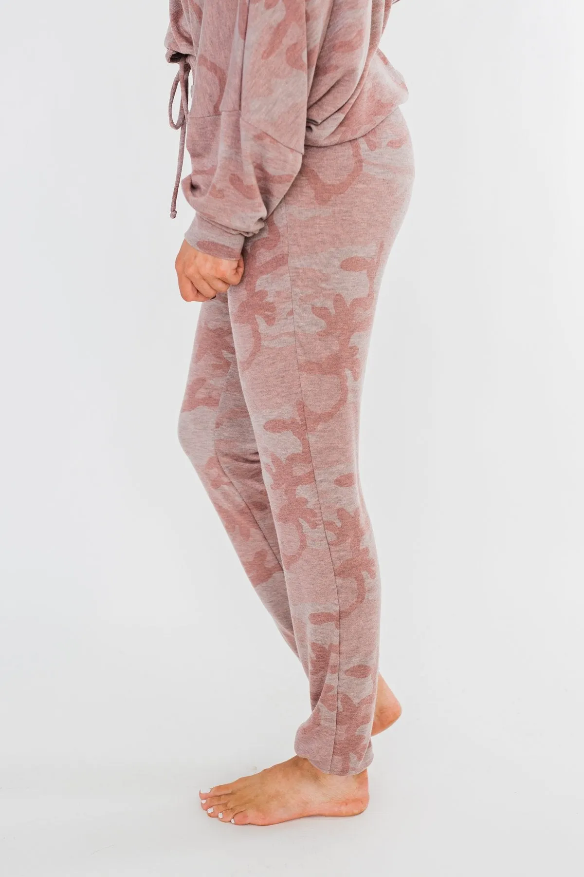 Camo Lounge Joggers- Pink & Grey