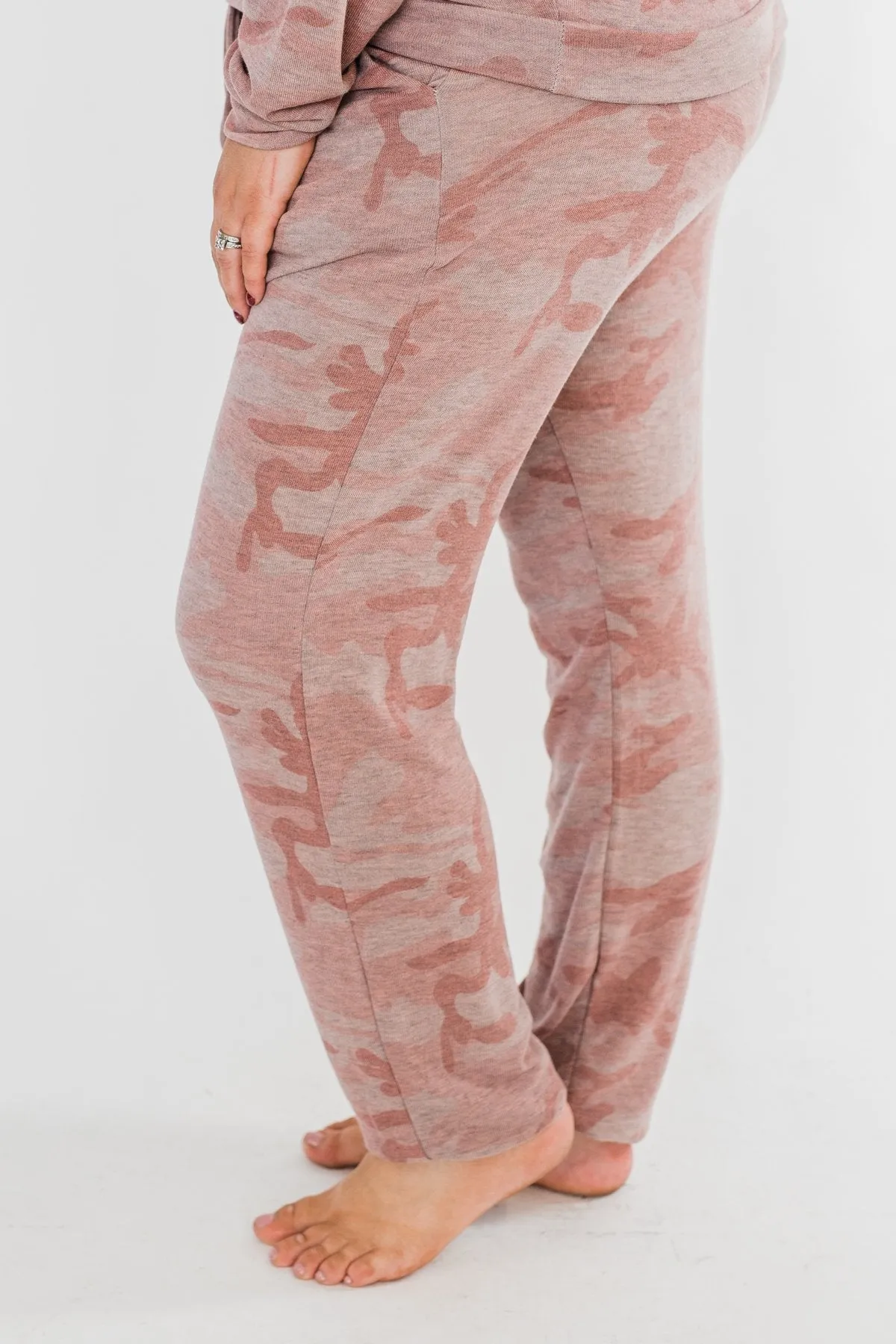 Camo Lounge Joggers- Pink & Grey