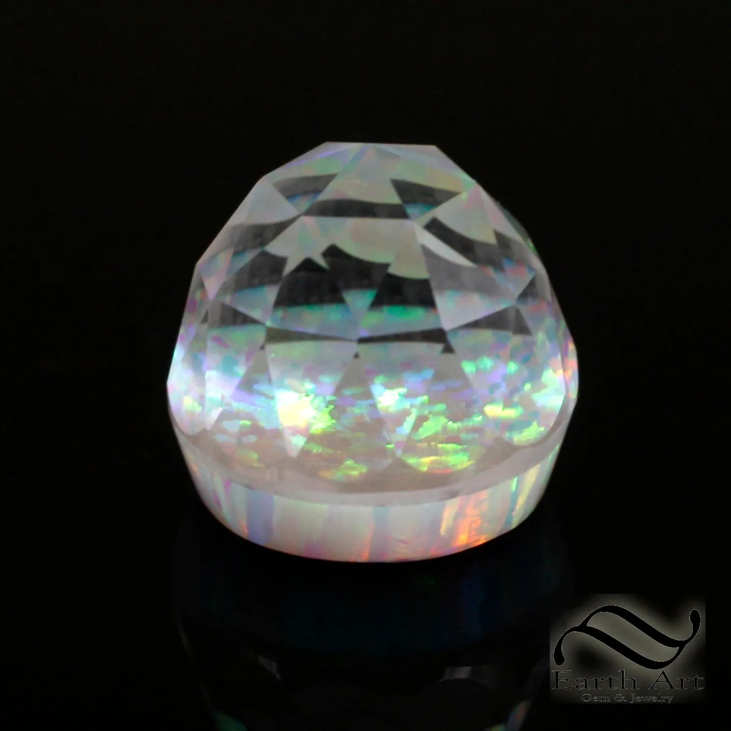 Candy Cut Galaxy Gumdrop Opal - Fire and Snow