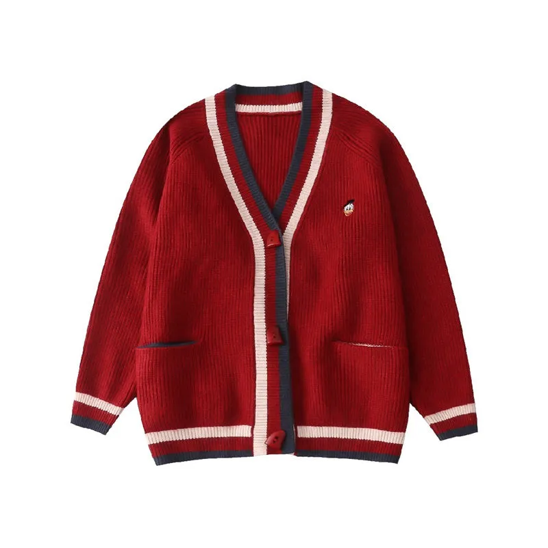 Cartoon Embroidered Long Sleeve Sweater UB6184