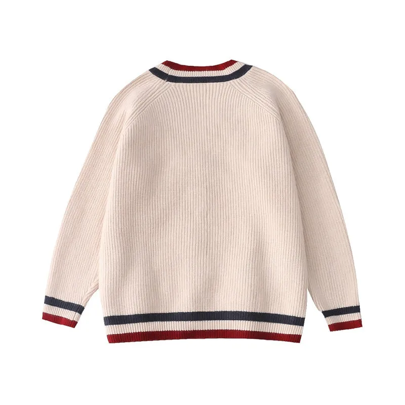 Cartoon Embroidered Long Sleeve Sweater UB6184
