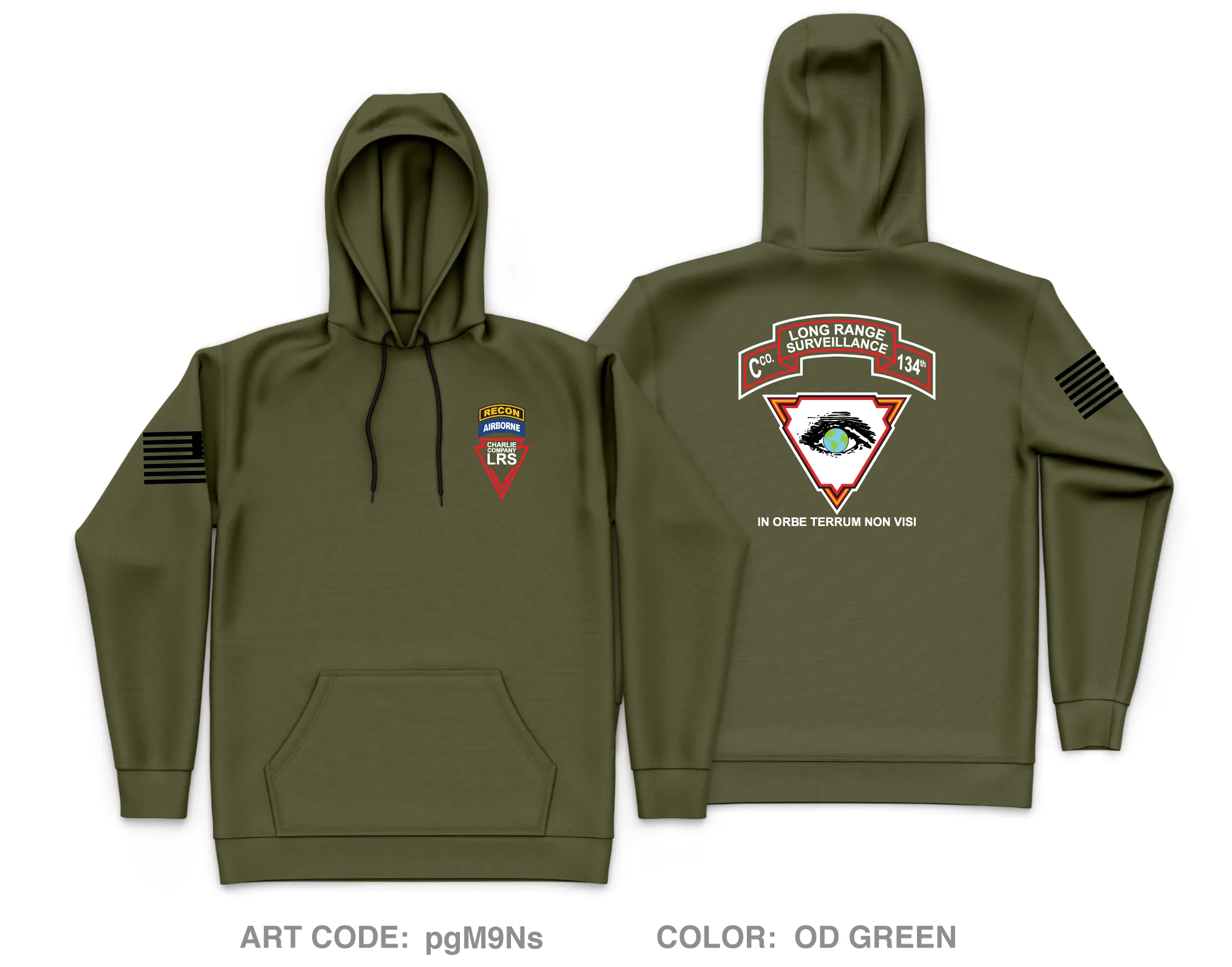 Cco (ABN~LRS) 1-134 INF BN Store 1 Core Men's Hooded Performance Sweatshirt - pgM9Ns