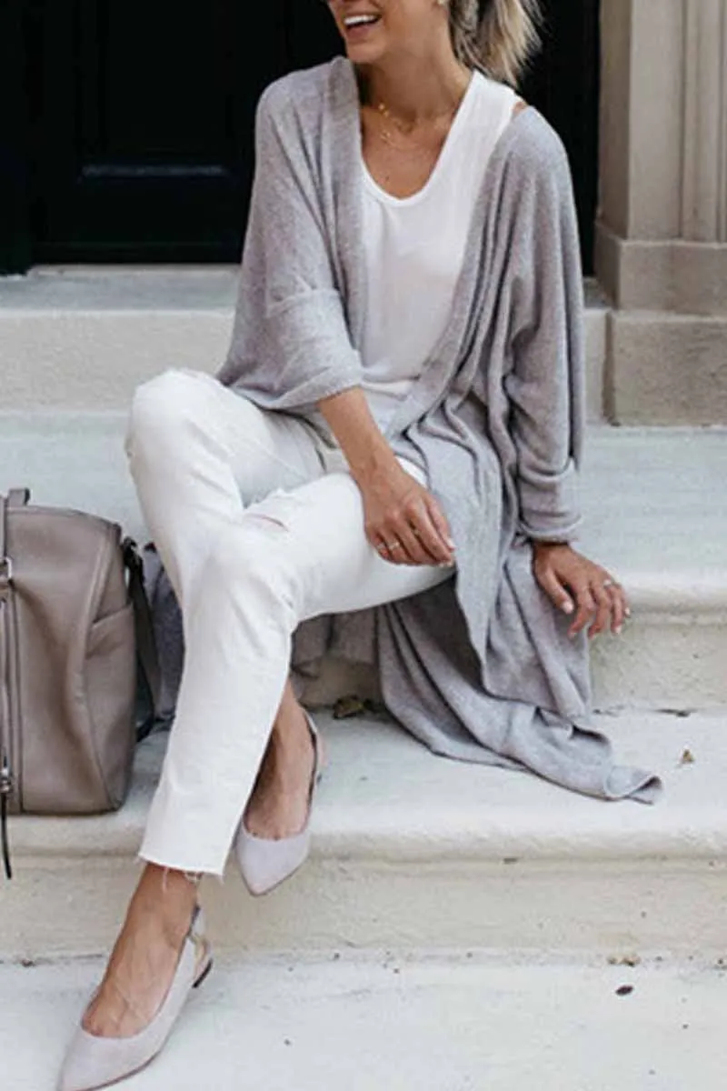 Chicindress Loose Knitting Casual Irregular Outfit Coat