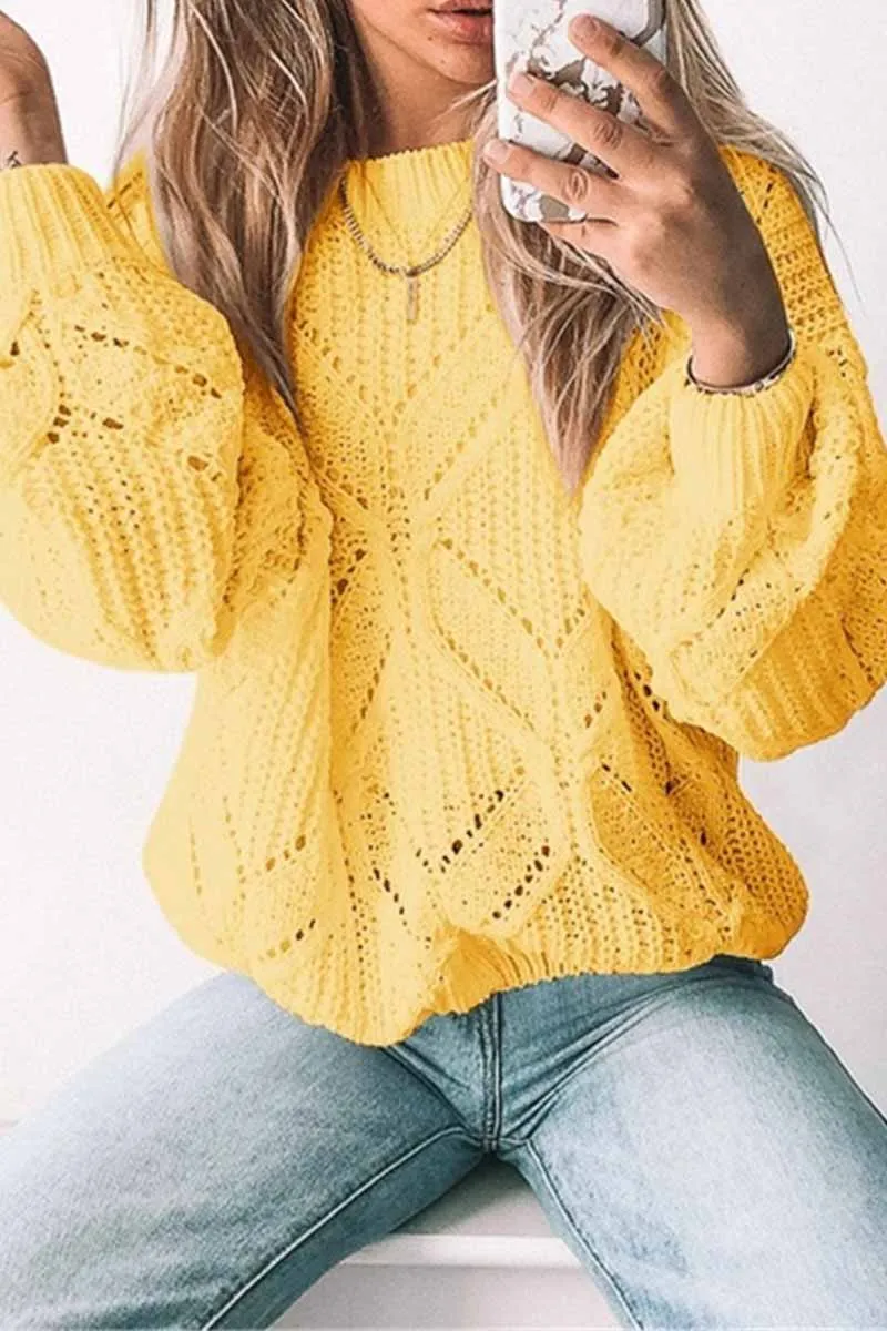Chicindress Loose Round Neck Knitted Sweater(5 colors)