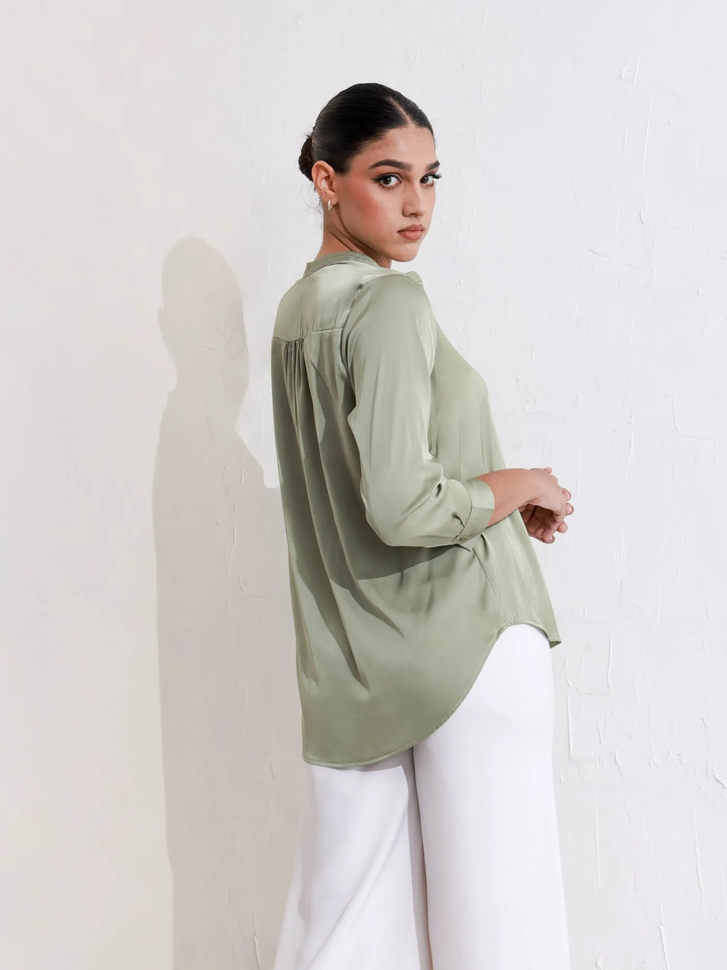Chinese Collar Loose Fit Top